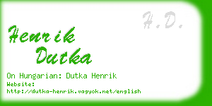 henrik dutka business card
